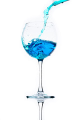 blue drink in glass