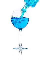 blue drink in glass