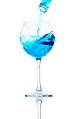 blue drink in glass