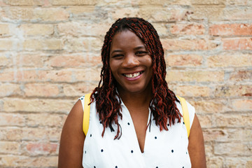 Smiling woman portrait.