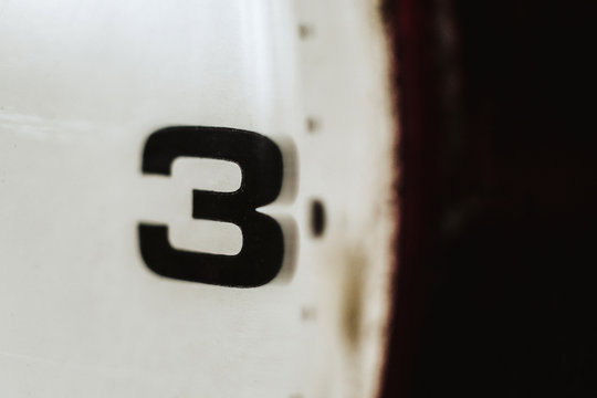 Close up of numbers of a old clock