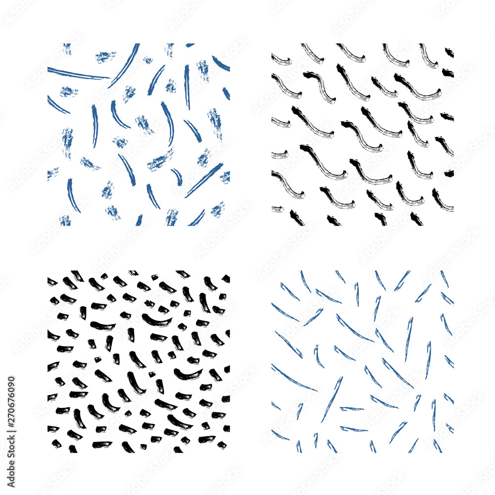 Poster set of seamless patterns. vector four covers.