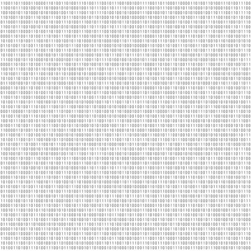 Binary code digital technology background. Computer data by 0 and 1. Algorithm Binary Data Code, Decryption and Encoding. Vector illustration