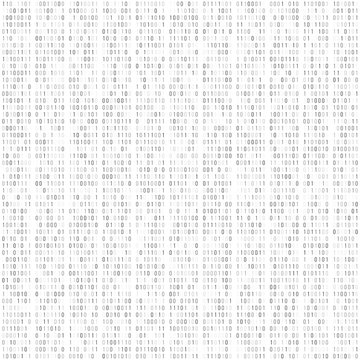 Binary code digital technology background. Computer data by 0 and 1. Algorithm Binary Data Code, Decryption and Encoding. Vector illustration