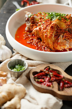 Traditional Chinese food,Stewed,spicy pig knuckle