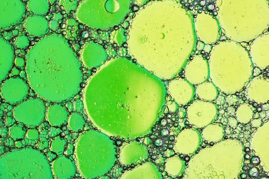Green and yellow drops