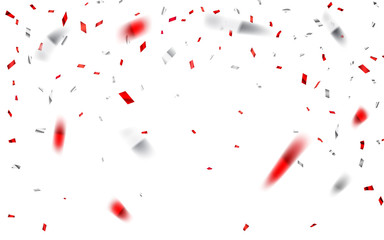 Colorful confetti. Celebration carnival ribbons. Luxury greeting card. Vector illustration