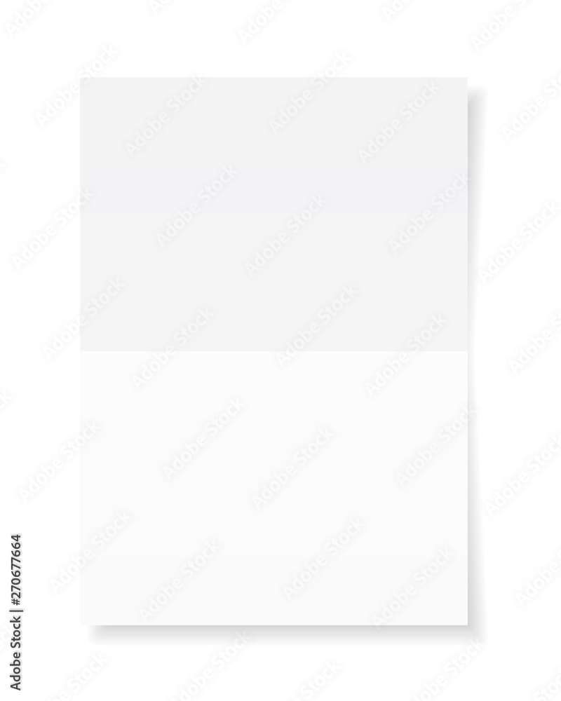 Poster blank a4 sheet of white paper with shadow, template for your design. set. vector illustration