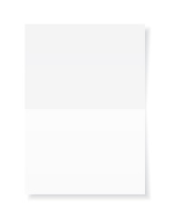 Blank A4 sheet of white paper with shadow, template for your design. Set. Vector illustration