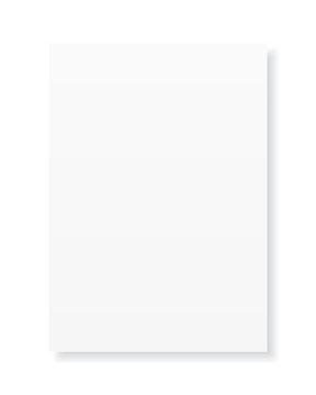 Blank A4 sheet of white paper with shadow, template for your design. Set. Vector illustration