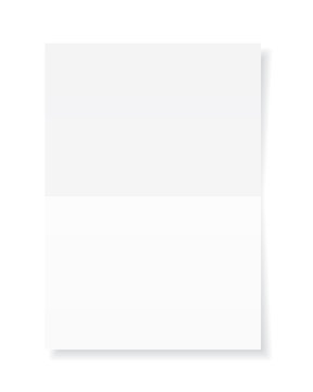 Blank A4 sheet of white paper with shadow, template for your design. Set. Vector illustration