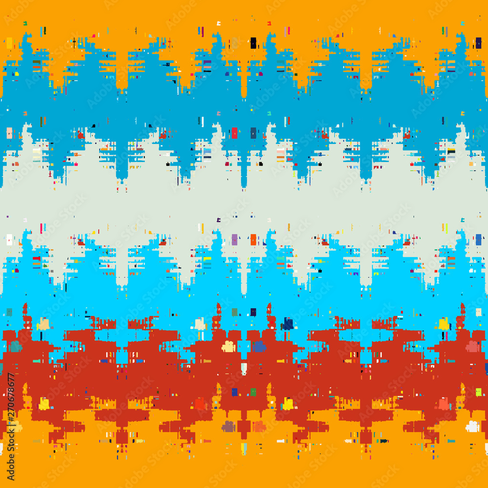 Poster abstract seamless striped pattern. the image is scattered into particles.
