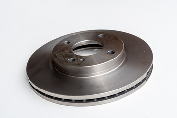 view of a new car brake disk
