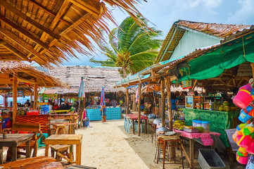 Choose the beach bar on Khai Nai island, Phuket, Thailand