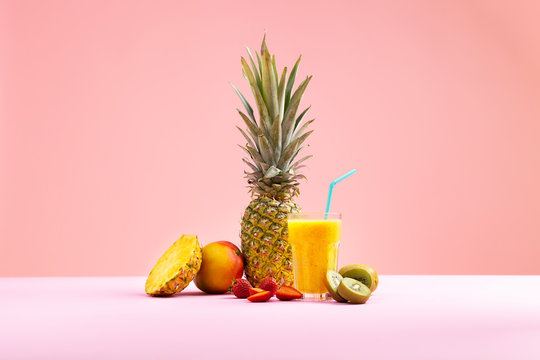 Smoothie fruits still life