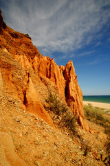 Praia da Falesia - Falesia beach in Algarve, Portugal.