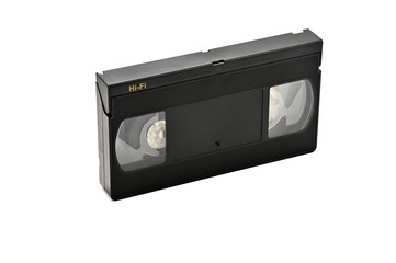 Fototapeta premium Videotapes for home use on a white background.Videocassette