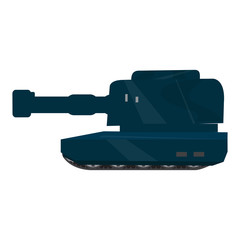 Side view of a military war tank - Vector