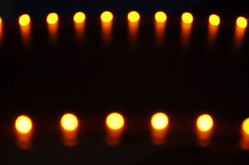 candles on black background
