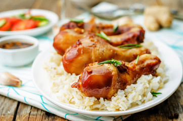 roasted honey soy garlic ginger chicken