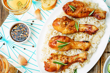 roasted honey soy garlic ginger chicken