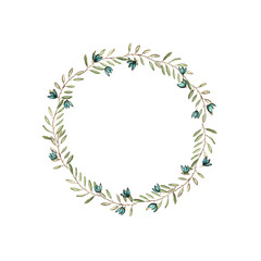 Fototapeta na wymiar Rustic floral wreath