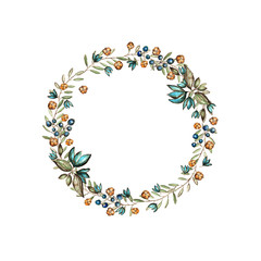 Rustic floral wreath