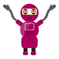 Isolated robot toy for kids - Vector illustration