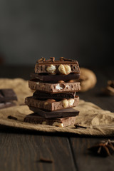 belgian chocolate stack