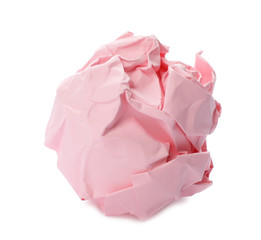 Obraz premium Color crumpled sheet of paper isolated on white