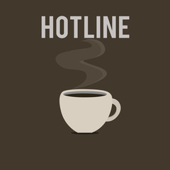 Word writing text Hotline. Business concept for Direct telephone line set up for specific purpose emergencies.