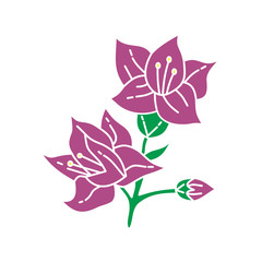 Fototapeta na wymiar Flower Leaf Illustration Design Template Vector