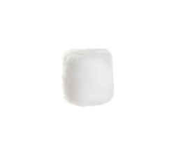 Ball of fluffy cotton on white background