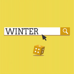Text sign showing Winter. Conceptual photo coldest season of year in northern hemisphere December to February.