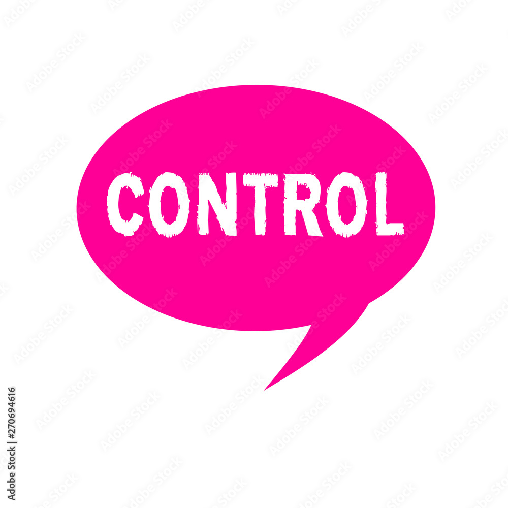 Poster word writing text control. business concept for power to influence direct behavior actions course of