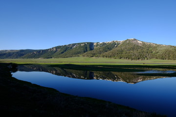 Mountain and reflection in Lamar Valley