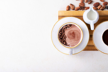 Homemade hot chocolate drink