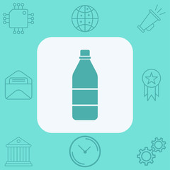 Water bottle vector icon sign symbol