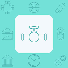 Water tap vector icon sign symbol