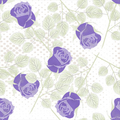 Beautiful seamless pattern with flowers Rose . Vector illustration. EPS 10
