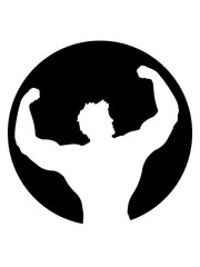 silhouette stark muskeln fitness mann männlich posen sport training bodybuilder pumpen sexy kreis logo design