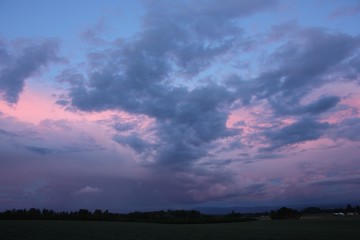 Sunset clouds burning the sky