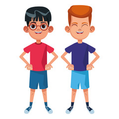 Fototapeta premium young kids avatar carton character