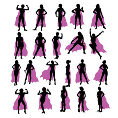 Fototapeta na wymiar Super Woman Standing Activity, art vector design