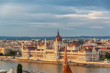 Fototapeta na wymiar Hungarian Parliament During the Golden Hour