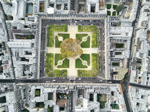 Above Place des Vosges in Paris