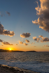 Sunset Seascape of the rocks at the coastline of Chernomorets, Burgas region, Bulgaria