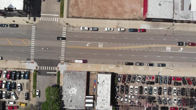 aerial view of Chicago streets