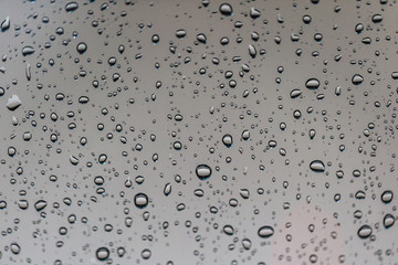 Water drops on glass.