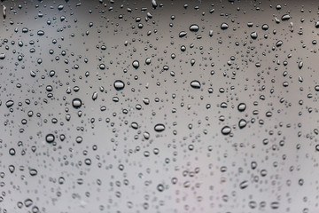 Water drops on glass.